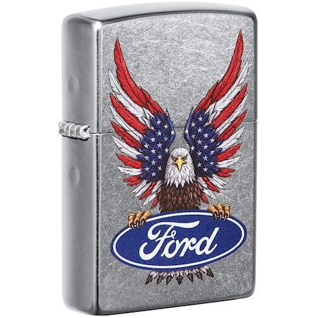 Zippo 2022 Zippo Ford Oval Design Egale, Street Chrome ZIP-49521